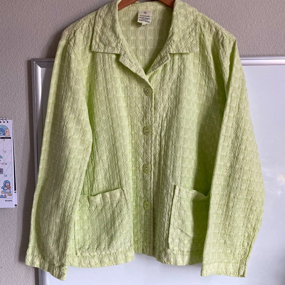 Vintage pastel green cotton jacket